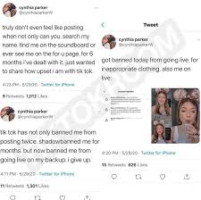 She is an american social media personality and tiktok star. Tiktokdrama On Twitter Cynthiaparker Gives Her Thoughts On Tiktok