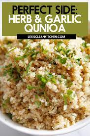 Herb And Garlic Quinoa Quinoa Recipes Healthy Quinoa Recipes Easy Quinoa Recipes Side Dish