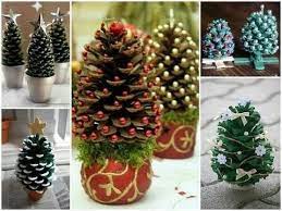 Vamos a hacer dos preciosos adornos navideños con piñas. Arbolitos Navidenos Con Pinas Adornos Navidenos Faciles Youtube