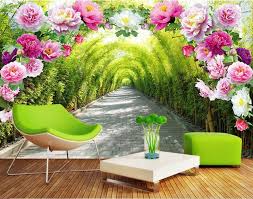 Aliexpress Com Buy Romantic Rose Flowers Wall Mural Natural Scenery Photo Wallpaper 3d Wallpaper Designer Art Bedroom Murals Room Wallpaper Mural Wallpaper