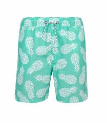 Swimming Trunks Boy Pineapple Mint Green