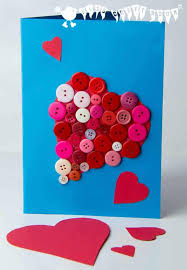 This instructable will show you how to make a paper shaped heart, using an 8.5 x 11 sheet of paper. Button Valentine Card Kids Craft Room