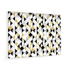 Fond De Hotte Motif Geometrique Triangle Noir Et Or En Verre De Synthese L 90 X H 70 Cm Achat Vente Hotte Cdiscount