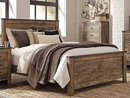 Emily black contemporary 7 piece queen bedroom set. Contemporary Rustic Oak Queen Bed Trinell Rc Willey Furniture Store Rustic Bedroom Furniture King Bedroom Sets Rustic Master Bedroom