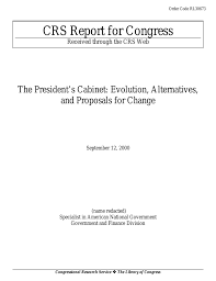 What are the two main roles of the cabinet secretaries. The President S Cabinet Evolution Alternatives And Proposals For Change Everycrsreport Com
