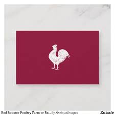 Red Rooster Poultry Farm Or Restaurant Business Card Zazzle Ca Restaurant Business Cards Red Rooster Poultry Business