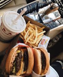 Strangertumblr In N Out Burger Fries Fastfood Vsco Yum Car Vibes