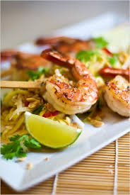 Popcorn shrimp fried crispy brown and tossed in sweet thai chili sauce. Grilled Shrimp With Green Papaya And Mango Salad Rasa Malaysia