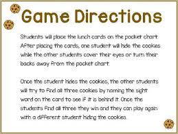 school lunch pocket chart game