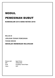 Contoh soal mesin cnc kelas 11. Modul Pemesinan Bubut Kelas Xi Pages 1 50 Flip Pdf Download Fliphtml5