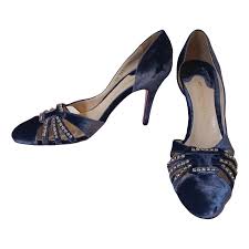 EMANUEL UNGARO Heels Emanuel Ungaro Velvet For Female 9.5 US for ผู้หญิง