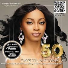🚨 Countdown to Nationals has begun — we're just 50 DAYS AWAY from the Miss  Black USA Talented Teen Competition and Mississippi is locked in! 💃🏽🎤  Join us in supporting Kendal Moseley,