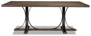 Magnolia Home Traditional Iron Trestle Table Levin Furniture Trestle Table Round Pedestal Dining Table Magnolia Homes