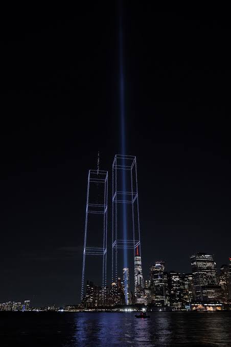PHOTOS: Twin Towers rise again in light as 2,977 drones honor 9/11 victims