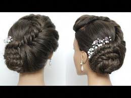 braided bridal updo wedding prom hairstyle for long hair tutorial youtube braidedhairstyles flechtfrisuren frisuren geflochtene frisuren