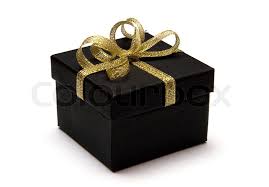 Please note, the gift box will be shipped flat, and can be assembled with ease in a few seconds. Black Gift Box With Gold Ribbon Stock Image Colourbox