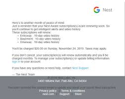 Let's say you have three different credit cards. Googles Stopped Billing My Credit Card Two Months Ago For Nest Aware Plus Now My Sub Is Canceled Google Nest Community
