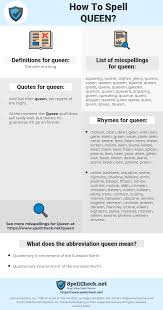 How To Spell Queen And How To Misspell It Too Spellcheck Net
