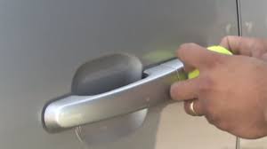 You can actually open a car door, that uses an electronic key entry, using a tennis ball with a hole cut in it. False Unlock Car Door With A Tennis Ball