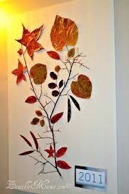 Zensible Mama Diy Fall Leaf And Tree Branch 3d Wall Art Poster Tree Branch Crafts Fall Crafts Diy Fall Decor Diy