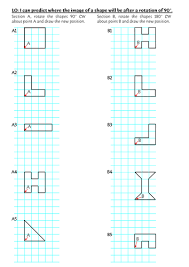 A figure has rotational symmetry if the figure is its own image for a rotation of 180 degrees or less. Year 6 Rotation Worksheet Teaching Resources