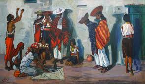 En esta época egas produce la primera serie de obras indigenistas, entre ellas, este retrato al que tituló. Camilo Egas