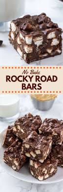 No Bake Rocky Road Bars Recipe Desserts Baking Cookie Recipes