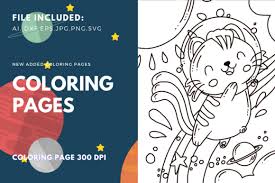 Milky way galaxy coloring page coloring pages. Happy Space Cat Coloring Page Grafik Von Stanosh Creative Fabrica