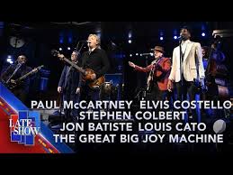 "Jump Up / Hello Goodbye" Paul McCartney, Elvis Costello, Jon Batiste,  Louis Cato & Stephen Colbert