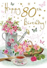You still live life to the fullest even at this ancient times. 80th Birthday Card Female Watering Can Flowers Glittered Regal New 5053349802038 Ebay