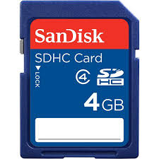 sandisk 4gb sdhc memory card class 4