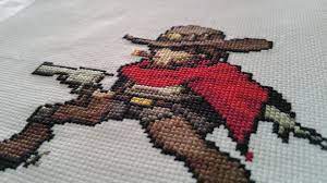4.21 x 2.64 you will need: Artstation Cross Stitch Overwatch Sprite Sprays Mccree Reaper And Zenyatta Denalim L