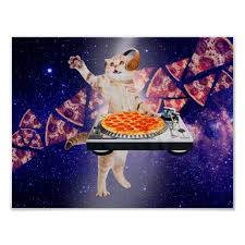Dj Cat Cat Dj Space Cat Cat Pizza Poster Zazzle Com In 2021 Pizza Cat Space Cat Pizza Poster