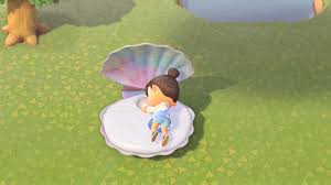 The bed can be found in a message in a bottle or from a peppy villager. Lavi On Twitter Filbert Gifted Me This Pretty Ass Shell Bed