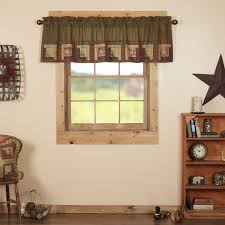 Tea Cabin Valance Log Cabin Block Border 20x72 Allysons Place