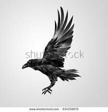 Arm tattoo with tree silhouettes and simple straight lines 6. Raven Tattoo Draw On Photos Crow Silhouette