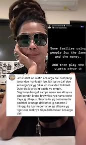 Postingan story Justine Hubner diduga wsindir Zoe Wassink.. Netizen :  Jennifer Coppen lupa, Keluarga Dali yg selalu mendukungnya. #tranding  #jenniferchoppen #fyp