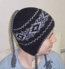 Hand Knit Hat Men Xl Black Beanie With Gold Happy Smiley Face Etsy Knit Hat For Men Hand Knit Hat Hand Knitting