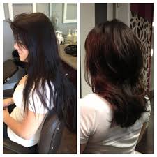 Gorgeous Hair Transformation Color Correction From Box Dye Black To Beautiful Rich Chocolate By Stylist Leah V Dying Hair Tips Hair Transformation Dying Hair