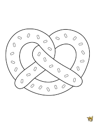 Bretzel Est Un Coloriage De Plats A Imprimer Bretzel Dessin Activite Manuelle Centre De Loisirs Bretzels