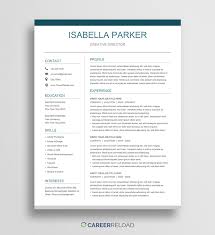Free Google Docs Resume Template Career Reload