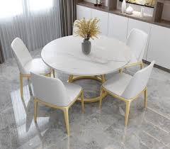 With a rich cherry finish, a smooth, contoured table top and a casual yet sophisticated veneer table design, this dining set will add a polished feel to your home. Nordic Dining Table Combination Marble Postmodern Light Luxury Round Dining Table House Apartment Table Chairs Buy Round Marble Top Dining Table Dining Tables Marble Dining Table Set Product On Alibaba Com