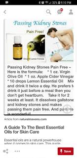 Pin By Diana Riddle On Kidney Stone Info Essential Oil Mixes Lemon Essential Oils Oil Mix