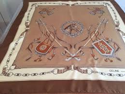 Equestrian jockey hat and riding crop print throughout. Foulard Celine Silk Soie Seta Seda Seida 100 Celine Silk The 100