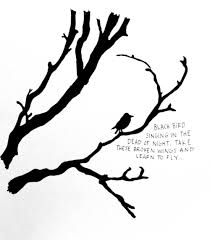 Blackbird Singing In The Dead Of Night Lyrics All Your Life You Were Only Waiting For This Moment To Arise Black Bird Tattoo Black Bird Fly Bird Silhouette Tattoos