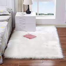 rechthoek 100 dier vrij zachte faux schapenvacht bont karpetten voor de slaapkamer vloer shaggy zijdeachtige p fluffy rug bedroom carpet white faux fur rug