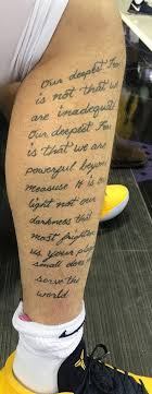 John carter tattoo запись закреплена. Holly Rowe On Twitter New Favorite Tattoo This Coach Carter Quote Is So Powerful Wvuhoops