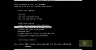 Advanced Boot Options In Windows 7 Learning How To Get Windows