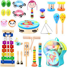 Perfect musical toys for toddler boys and toddler girls. Amazon Com Toddler Music Instruments Set 30 Pcs Ohuhu Wooden Percussion Instruments Toys Tambourine Xylophone For Kids Preschool Education Early Learning Musical Toys For Boys And Girls With Storage Bag Toys Games