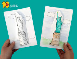 Statue of liberty coloring page. Statue Of Liberty Craft 10 Minutes Of Quality Time